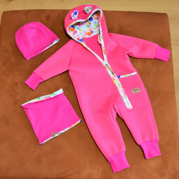 Teplákový overal pre deti - Pink | MOYO Veľkosť: 92/98