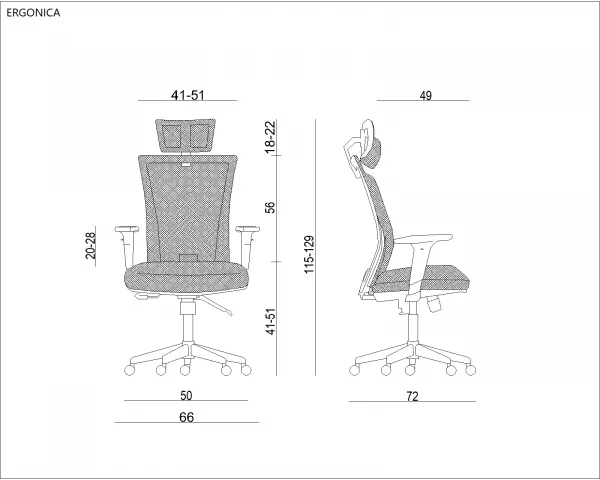 Danker Ergonomická kancelárska stolička Ergonica