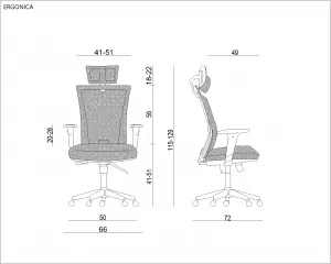 Danker Ergonomická kancelárska stolička Ergonica