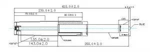 Piest stoličkový 230mm, čierny - 2879