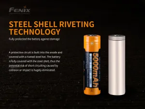 FENIX 21700 5000 mAh s USB-C (Li-Ion) nabíjací akumulátor
