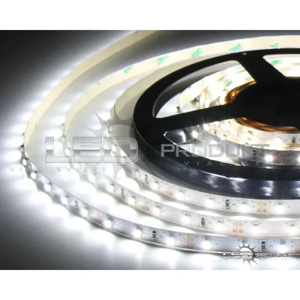LEDprodukt 5m LED pásik 60LED/m SMD2835 4,8W/m studená biela IP20 12V