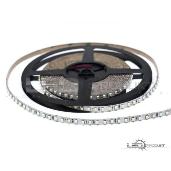 LEDprodukt 5m LED pásik 120LED/m SMD2835 9,6W/m studená biela IP20 12V