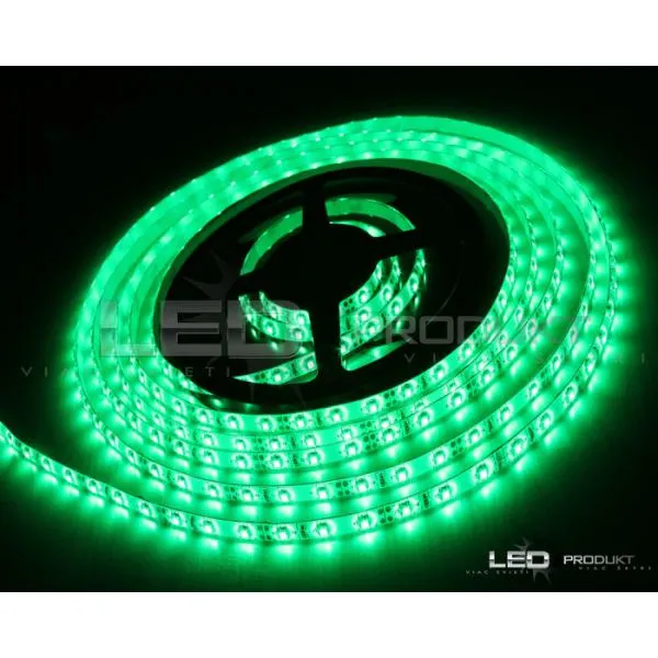 LEDprodukt LED pásik 60LED/m vodeodolný SMD2835 4,8W/m zelený IP65 12V