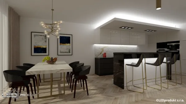 LEDprodukt PROFI LED pásik 528LED/m COB 15W/m studená biela IP20 24V
