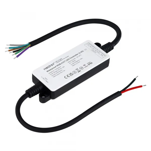 LEDprodukt LED prijímač RGB + DUAL WHITE vodeodolný IP66 - 2,4GHz (FUT039S-P)