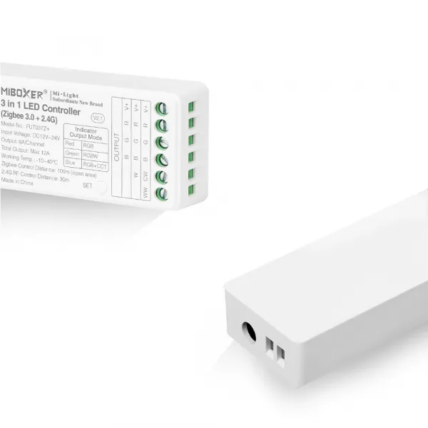 LEDprodukt LED RGB / RGBW / RGB Dual White prijímač 3 in 1 RF5 - Zigbee 3.0 + 2,4GHz (FUT037Z+)