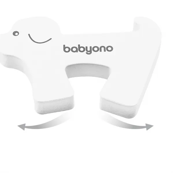 BABYONO Zábrana dverí biely pes