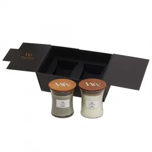 WoodWick Darčekový set 2ks sviečok 275g Fireside & Linen