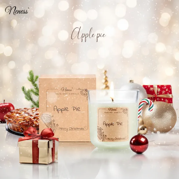 Neness Apple Pie Candle 100% sójová sviečka s vôňou jablčného koláča 180g