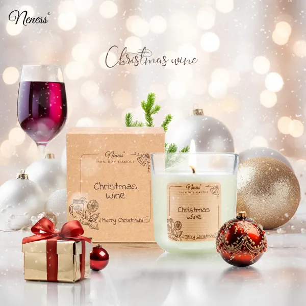 Neness Christmas Wine Candle 100% sójová sviečka s vôňou vianočného vareného vína 180g