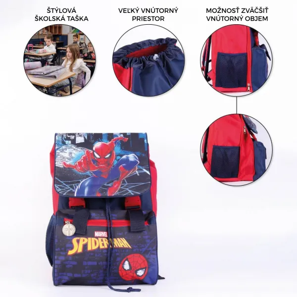 Ergonomická školská taška Spiderman II - zväčšujúca sa