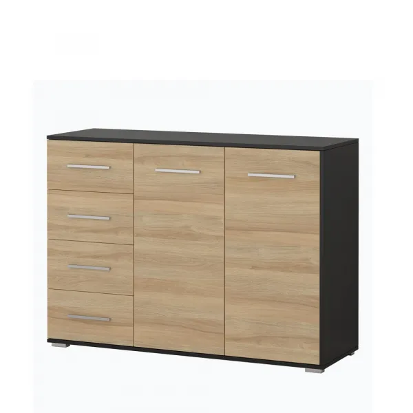 Komoda FRIDA 01 2D4S Farba korpusu: Dub, Farba dverí: Dub