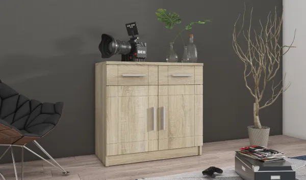Komoda PARIS 2F2S Farba: Grafit/dub sonoma