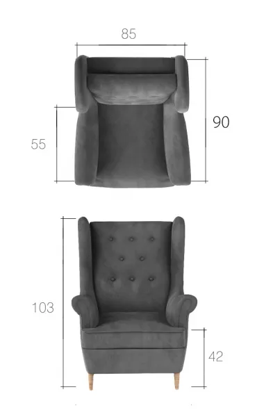 Kreslo AROS 1F Látka: Solid 39