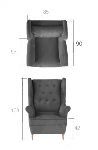 Kreslo AROS 1F Látka: Solid 39
