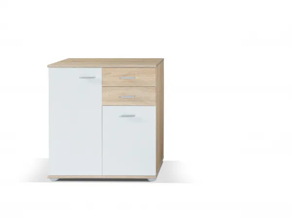 Komoda MIKE 2 2T 2S Farba: Biela