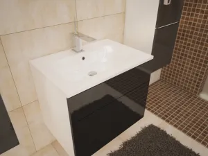 Kúpeľňová zostava PORTO Farba: Biela / biely lesk