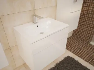 Kúpeľňová zostava PORTO Farba: Biela / biely lesk