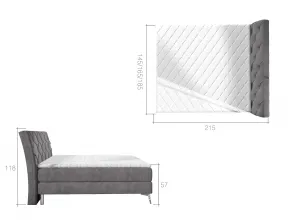 Boxspring Adel Látka: Kronos 06, Rozmer: 160 x 200