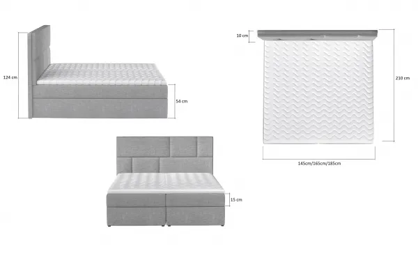 Boxspring Florence Látka: Kronos 19, Rozmer: 180 x 200