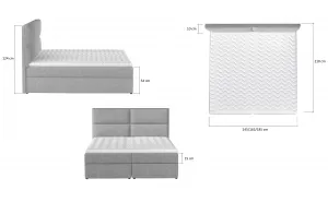 Boxspring Amber Látka: Soft 11, Rozmer: 140 x 200