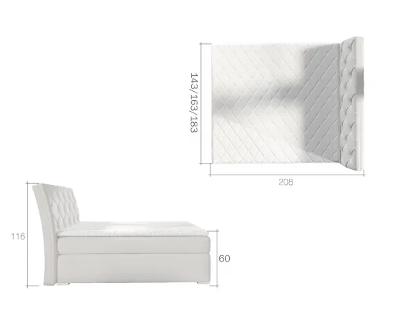 Boxspring Balvin Látka: Kronos 29, Rozmer: 140 x 200