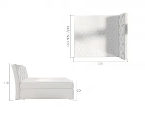 Boxspring Balvin Látka: Kronos 29, Rozmer: 140 x 200