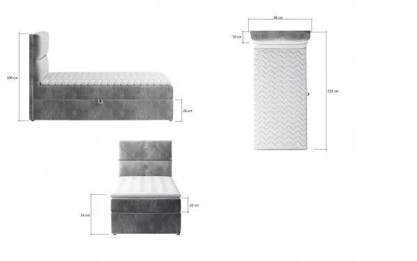 Boxspring Arco Látka: Kronos 09