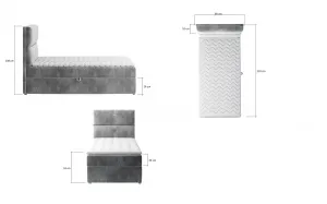 Boxspring Arco Látka: Kronos 09