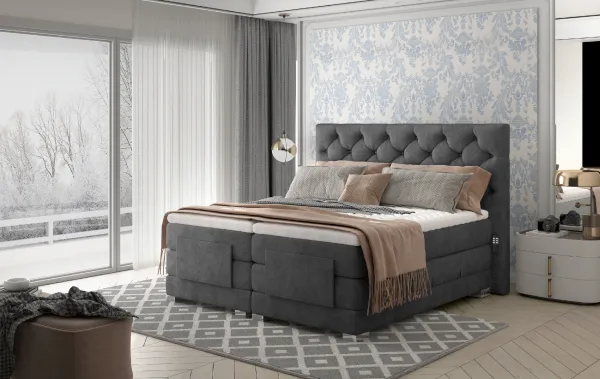 Boxspring Clover Látka: Kronos 19, Rozmer: 140 x 200
