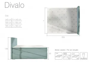 Boxspring Divalo Látka: Soft 33, Rozmer: 140 x 200