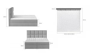 Boxspring Glossy Látka: Kronos 19, Rozmer: 140 x 200