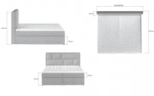 Boxspring Meron Látka: Dora 96, Rozmer: 140 x 200