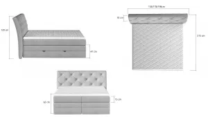 Boxspring Mirabel Látka: Kronos 06, Rozmer: 140 x 200