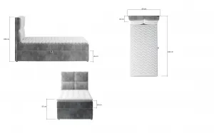 Boxspring Rivia Látka: Kronos 09