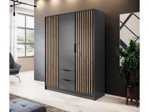 Skriňa NELLY 3D Farba: šedá/lamela artisan