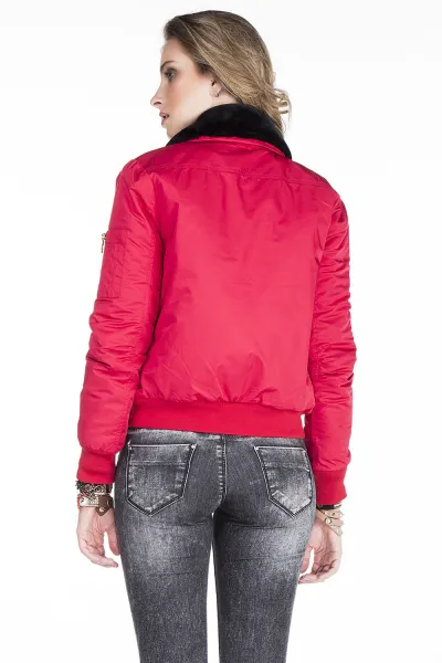 Dámska bunda CIPO & BAXX WJ141 RED Farba: Červená, Konfekčná veľkosť: M
