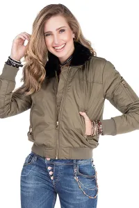 Dámska bunda CIPO & BAXX WJ141 KHAKI Farba: Zelená, Konfekčná veľkosť: M