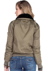 Dámska bunda CIPO & BAXX WJ141 KHAKI Farba: Zelená, Konfekčná veľkosť: M