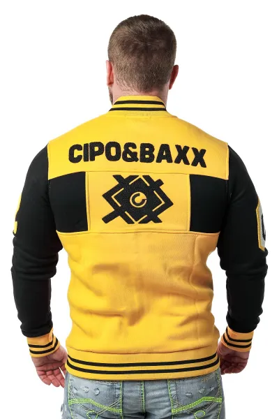 Pánska mikina CIPO & BAXX CL500 YELLOW Farba: Žltá, Konfekčná veľkosť: S