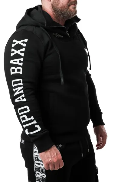 Pánska mikina CIPO & BAXX CL490 BLACK Farba: Čierna, Konfekčná veľkosť: M