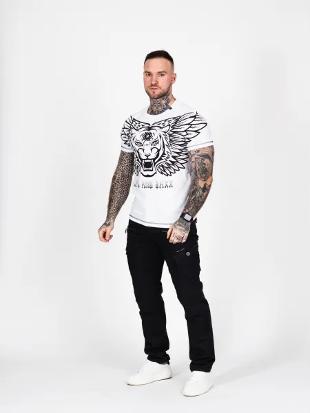 Pánske tričko CIPO & BAXX CT644 WHITE Farba: Biela, Konfekčná veľkosť: L