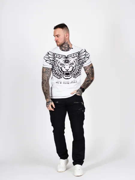 Pánske tričko CIPO & BAXX CT644 WHITE Farba: Biela, Konfekčná veľkosť: L