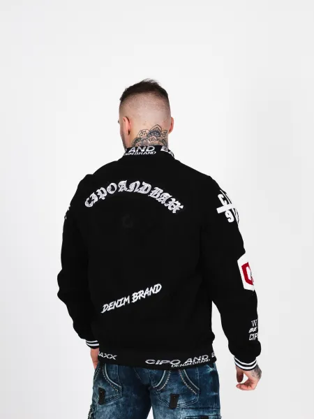 Pánska bunda CIPO & BAXX CJ274 BLACK Farba: Čierna, Konfekčná veľkosť: M