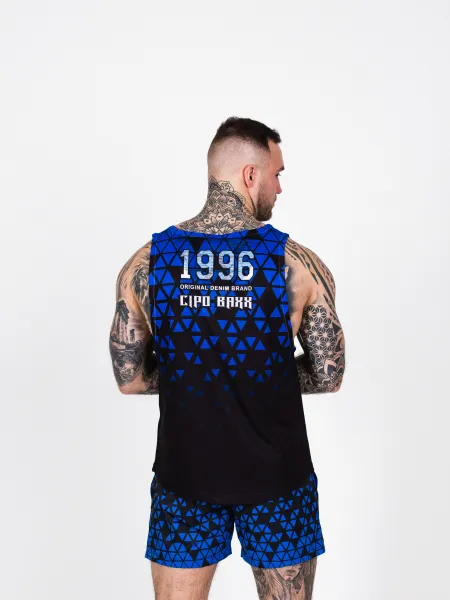 Pánsky plážový komplet CIPO & BAXX CUK247 BLUE Farba: Modrá, Konfekčná veľkosť: M
