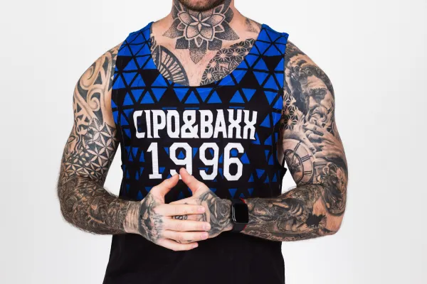 Pánsky plážový komplet CIPO & BAXX CUK247 BLUE Farba: Modrá, Konfekčná veľkosť: M