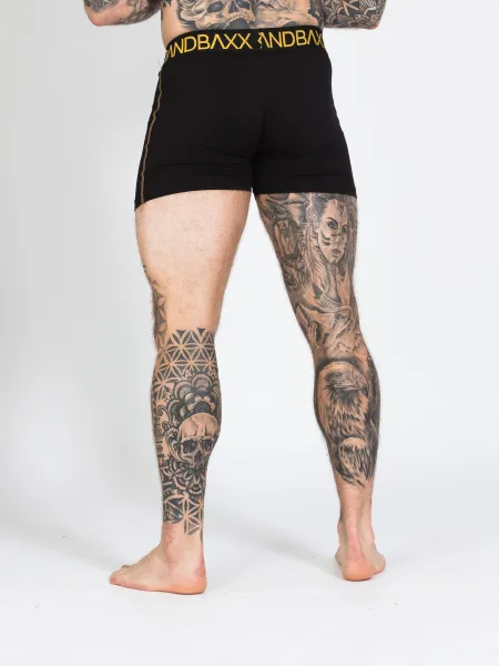 Boxerky CIPO & BAXX CX101 YELLOW Farba: Čierna, Konfekčná veľkosť: S