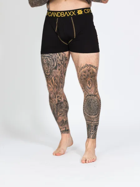 Boxerky CIPO & BAXX CX101 YELLOW Farba: Čierna, Konfekčná veľkosť: S