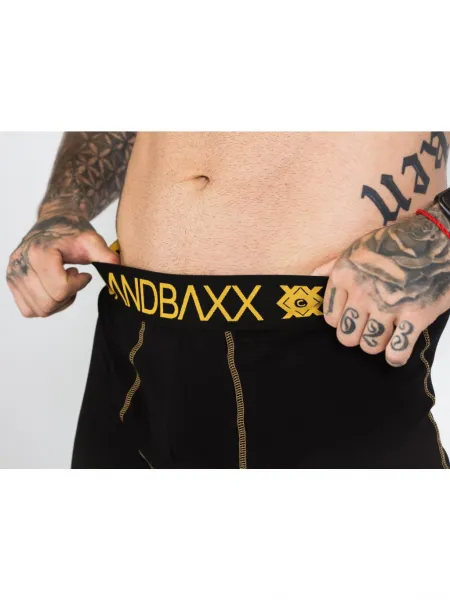 Boxerky CIPO & BAXX CX101 YELLOW Farba: Čierna, Konfekčná veľkosť: S